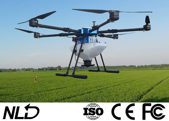6 Propellers FCC ISO9001 Fertilizer Spraying Drone , Crop Spraying Drone